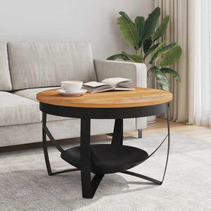 vidaXL Coffee Table Ø68x43 cm Solid Acacia Wood