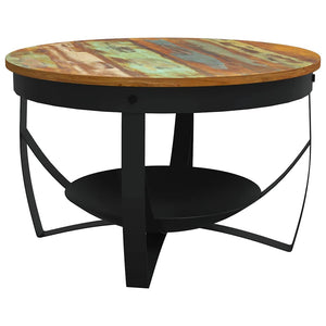 vidaXL Coffee Table Ø68x43 cm Recycled Solid Wood