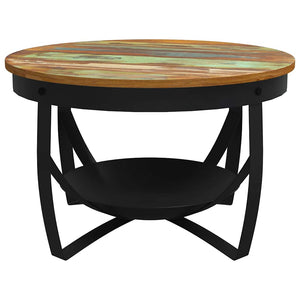 vidaXL Coffee Table Ø68x43 cm Recycled Solid Wood