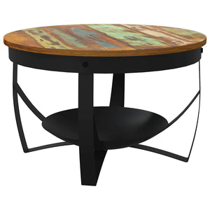 vidaXL Coffee Table Ø68x43 cm Recycled Solid Wood