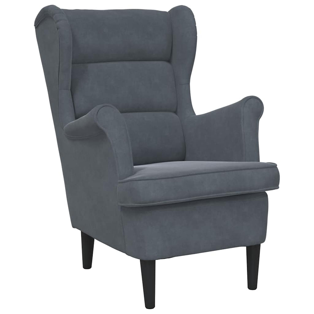 vidaXL Armchair Dark Grey Velvet