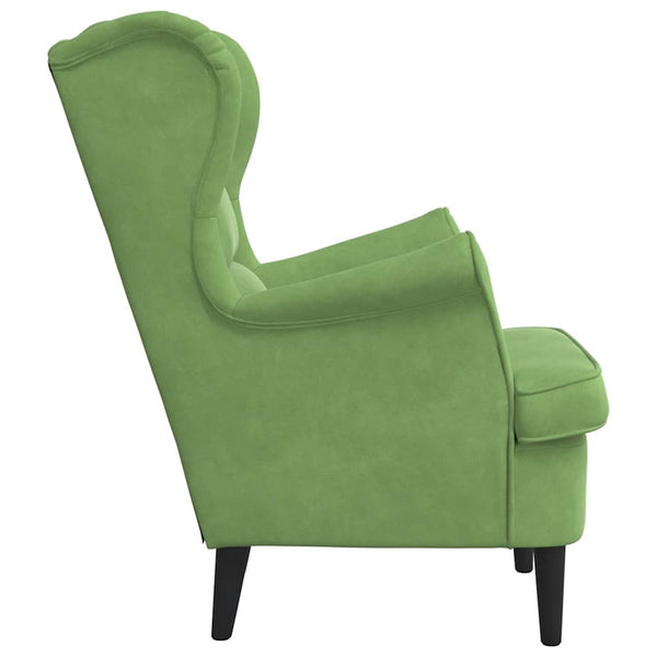 vidaXL Armchair Light Green Velvet