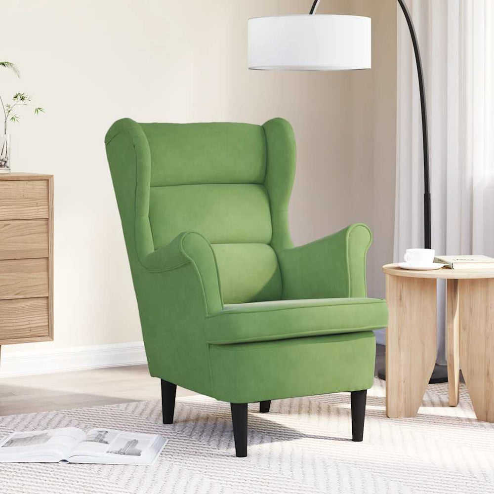 vidaXL Armchair Light Green Velvet