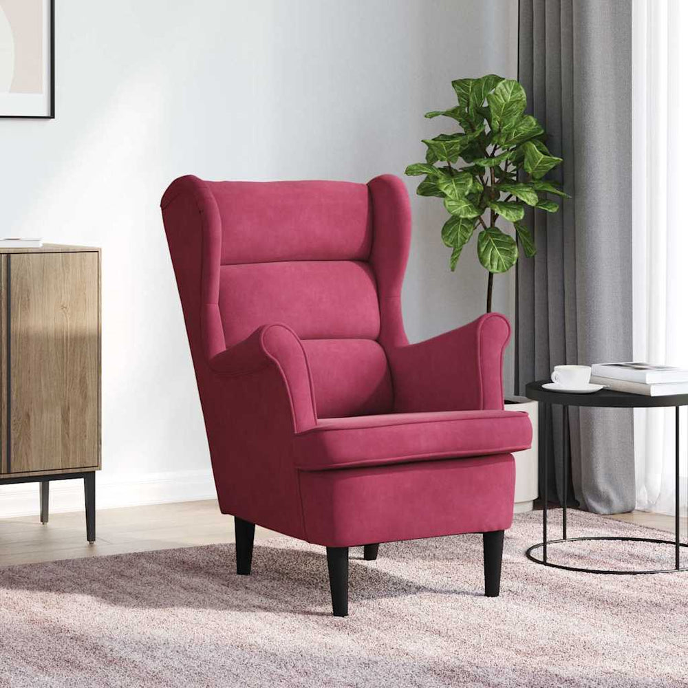 vidaXL Armchair Wine Red Velvet