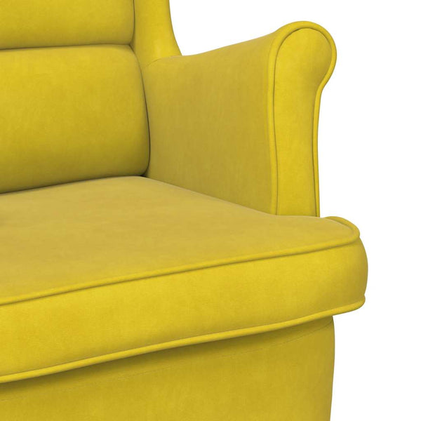 vidaXL Armchair Mustard Yellow Velvet