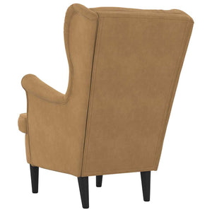 vidaXL Armchair Brown Velvet