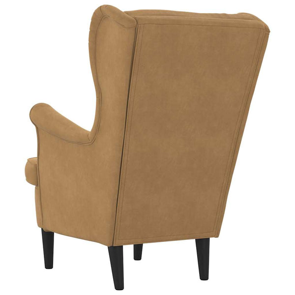 vidaXL Armchair Brown Velvet