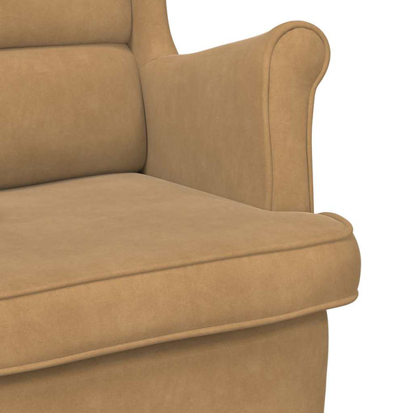 vidaXL Armchair Brown Velvet