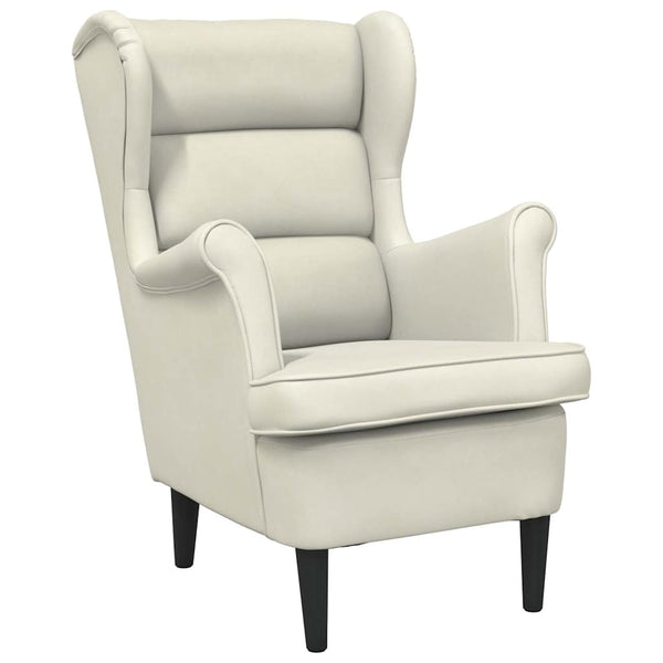 vidaXL Armchair Cream White Velvet