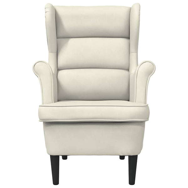 vidaXL Armchair Cream White Velvet