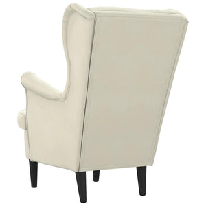 vidaXL Armchair Cream White Velvet