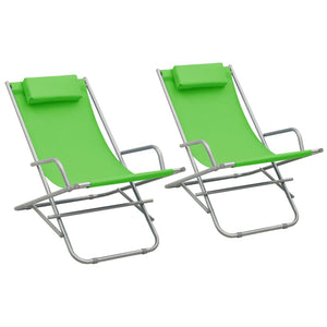 vidaXL Rocking Chairs 2 pcs. Steel Green
