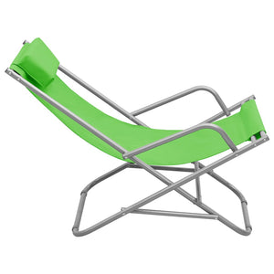 vidaXL Rocking Chairs 2 pcs. Steel Green