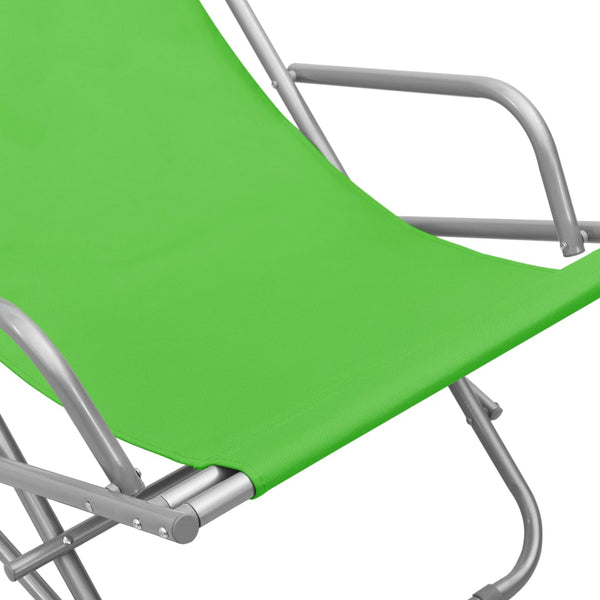 vidaXL Rocking Chairs 2 pcs. Steel Green