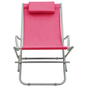 vidaXL Rocking Chairs 2 pcs Steel Pink