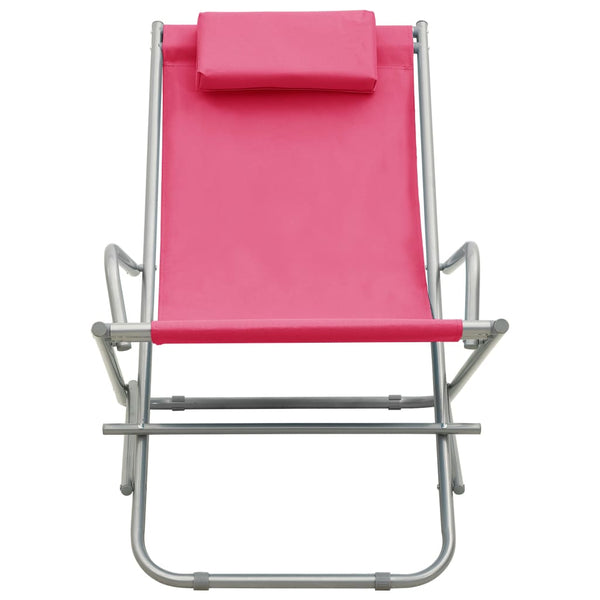 vidaXL Rocking Chairs 2 pcs Steel Pink