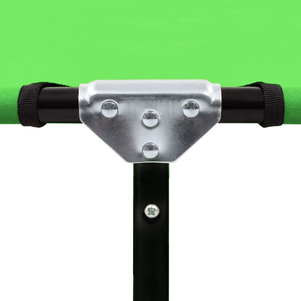vidaXL Folding Sun Lounger Steel Green