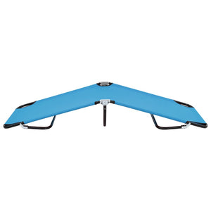 vidaXL Folding Sun Lounger Steel Turquoise