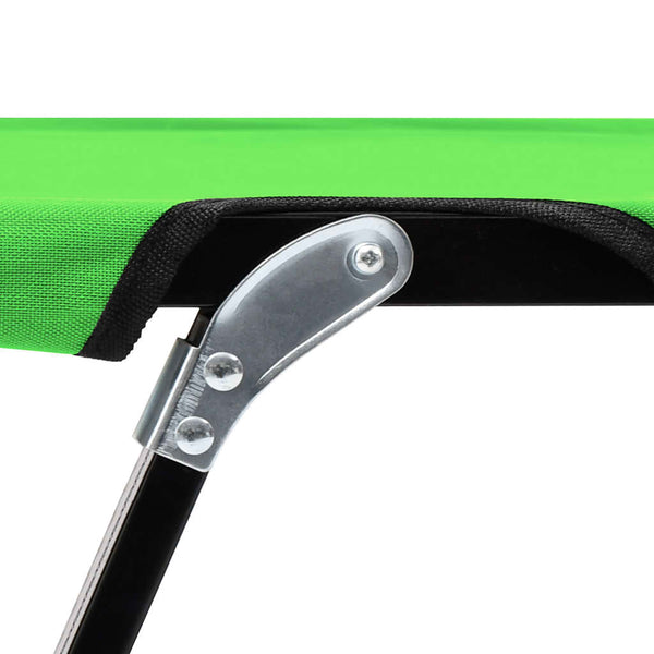 vidaXL Folding Double Sun Lounger Green Steel
