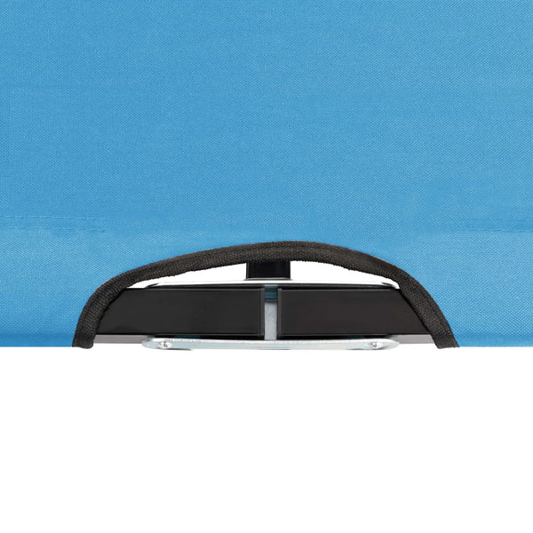 vidaXL Foldable Double Sun Lounger Blue Steel