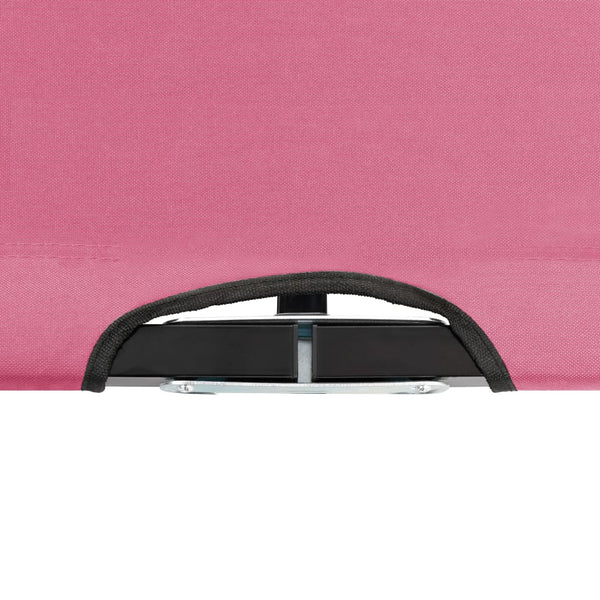 vidaXL Foldable Double Sun Lounger Pink Steel