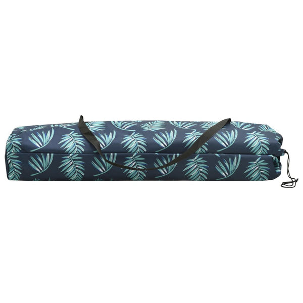 vidaXL 2-Person Folding Sun Lounger Leaf Pattern Steel