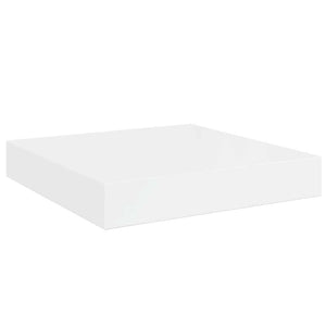 vidaXL Floating Shelves 2 pcs. High Gloss White 23x23.5x3.8 cm MDF