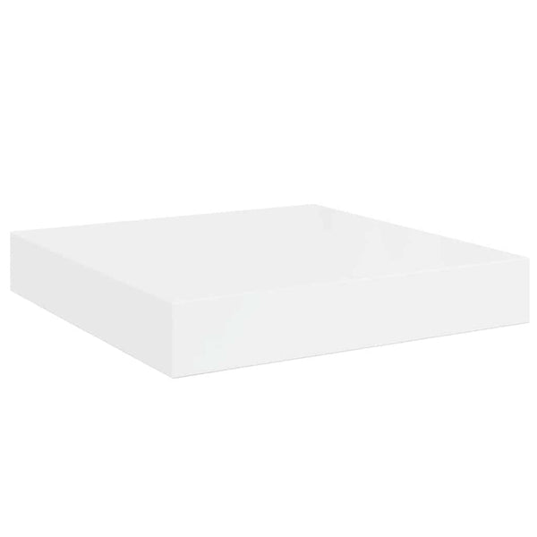 vidaXL Floating Shelves 2 pcs. High Gloss White 23x23.5x3.8 cm MDF