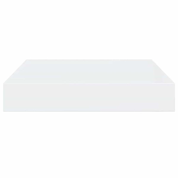 vidaXL Floating Shelves 2 pcs. High Gloss White 23x23.5x3.8 cm MDF
