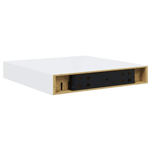 vidaXL Floating Shelves 2 pcs. High Gloss White 23x23.5x3.8 cm MDF