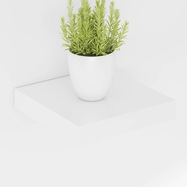 vidaXL Floating Shelves 4 pcs High Gloss White 23x23.5x3.8 cm MDF