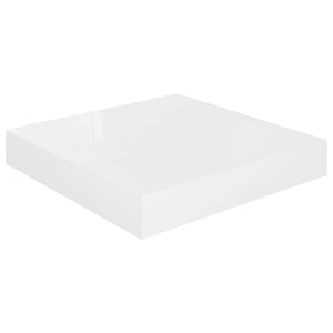 vidaXL Floating Shelves 4 pcs High Gloss White 23x23.5x3.8 cm MDF