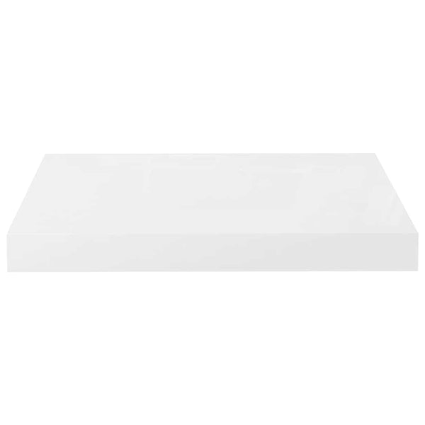 vidaXL Floating Wall Shelf High Gloss White 40x23x3.8 cm MDF