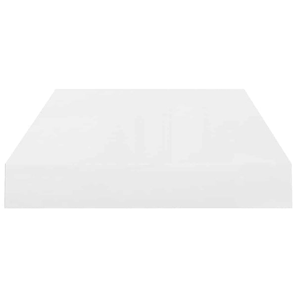 vidaXL Floating Wall Shelf High Gloss White 40x23x3.8 cm MDF