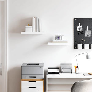 vidaXL Floating Shelves 2 pcs High Gloss White 40x23x3.8 cm MDF