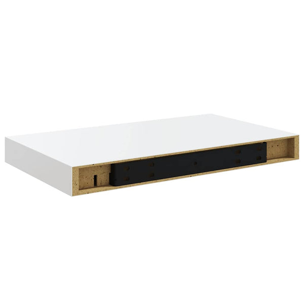vidaXL Floating Shelves 2 pcs High Gloss White 40x23x3.8 cm MDF