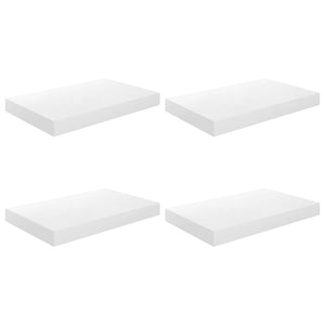 vidaXL Floating Shelves 4 pcs. High Gloss White 40x23x3.8 cm MDF
