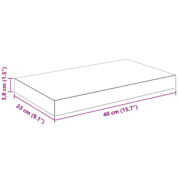 vidaXL Floating Shelves 4 pcs. High Gloss White 40x23x3.8 cm MDF