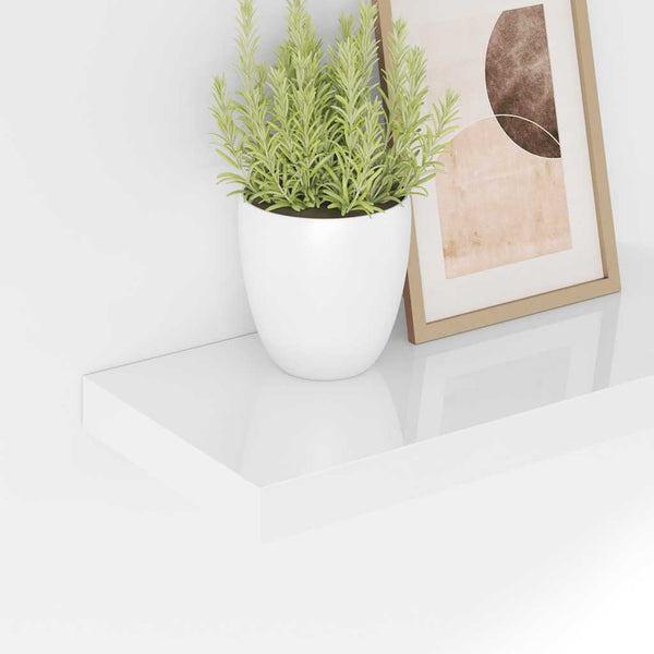vidaXL Floating Shelves 4 pcs. High Gloss White 40x23x3.8 cm MDF