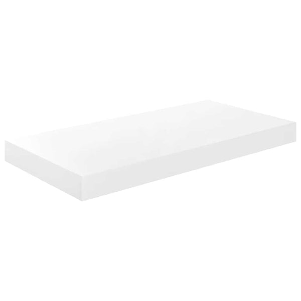 vidaXL Floating Wall Shelf High Gloss White 50x23x3.8 cm MDF