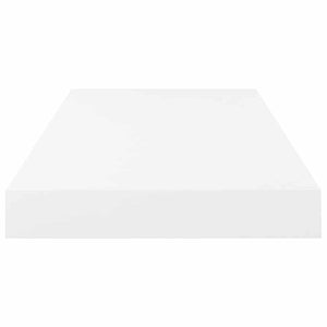 vidaXL Floating Wall Shelf High Gloss White 50x23x3.8 cm MDF