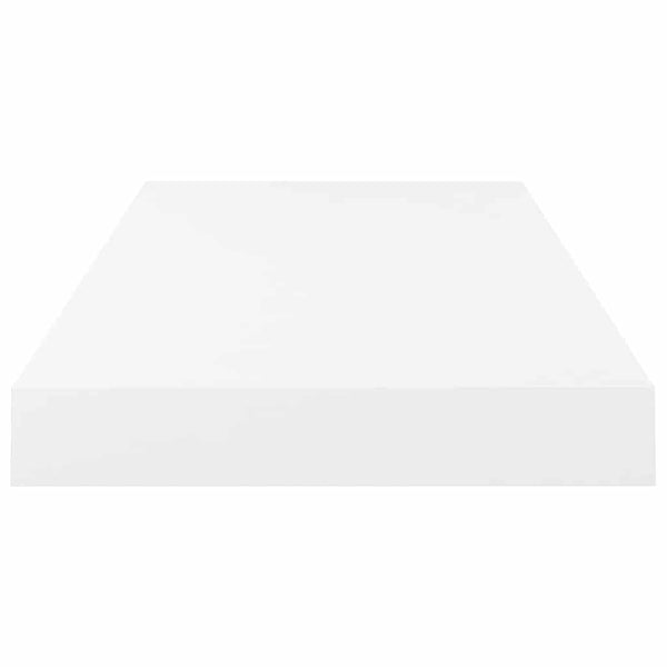 vidaXL Floating Wall Shelf High Gloss White 50x23x3.8 cm MDF