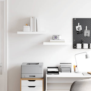 vidaXL Floating Shelves 2 pcs High Gloss White 50x23x3.8 cm MDF