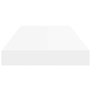 vidaXL Floating Shelves 2 pcs High Gloss White 50x23x3.8 cm MDF