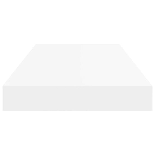 vidaXL Floating Shelves 2 pcs High Gloss White 50x23x3.8 cm MDF