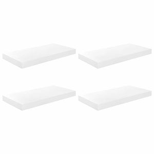 vidaXL Floating Shelves 4 pcs. High Gloss White 50x23x3.8 cm MDF