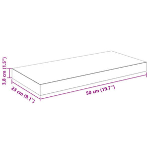 vidaXL Floating Shelves 4 pcs. High Gloss White 50x23x3.8 cm MDF