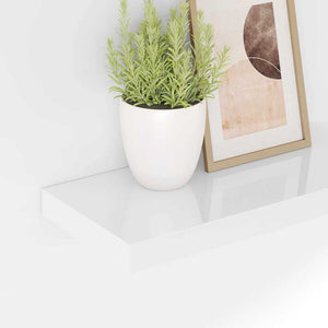 vidaXL Floating Shelves 4 pcs. High Gloss White 50x23x3.8 cm MDF