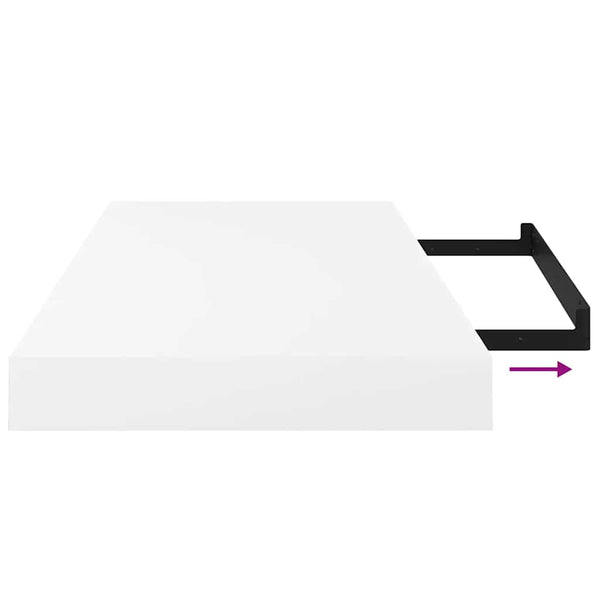 vidaXL Floating Shelves 4 pcs. High Gloss White 50x23x3.8 cm MDF