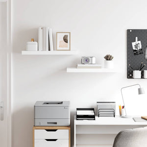 vidaXL Floating Shelves 2 pcs. High Gloss White 60x23.5x3.8 cm MDF